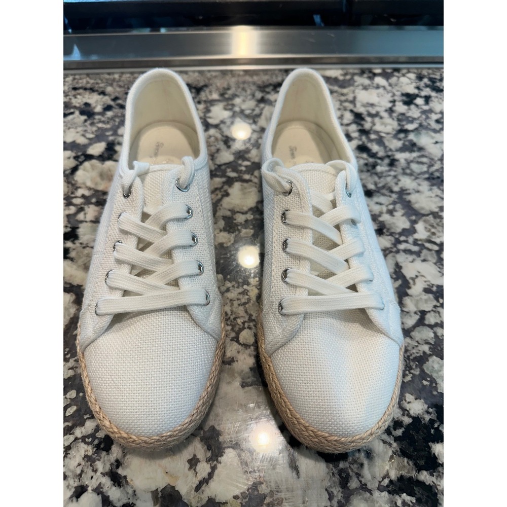 Tommy Bahama Galana White Canvas Espadrille Sneakers Womens 9.5M PL2411W